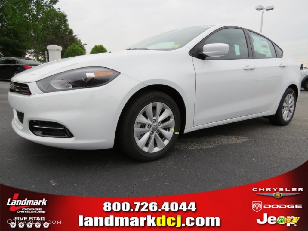 2014 Dart SXT - Bright White / Black/Light Tungsten photo #1