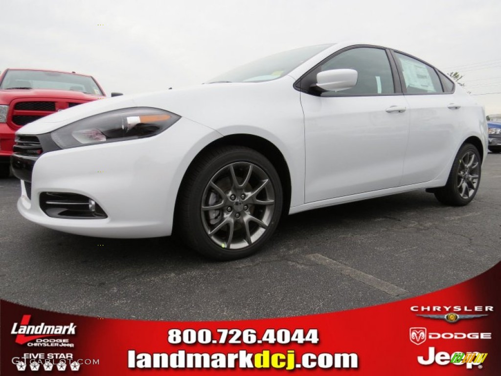 2014 Dart SXT - Bright White / Black/Light Tungsten photo #1