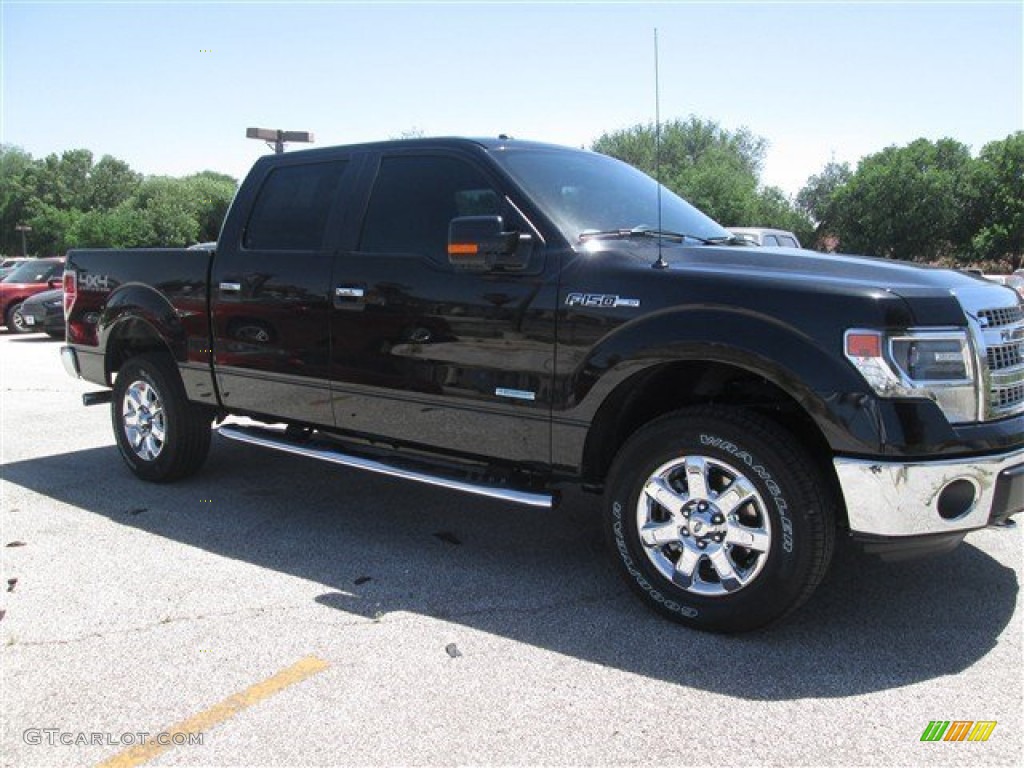 2014 F150 XLT SuperCrew 4x4 - Tuxedo Black / Steel Grey photo #8