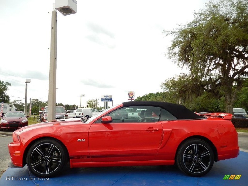 2013 Mustang GT/CS California Special Convertible - Race Red / California Special Charcoal Black/Miko-suede Inserts photo #2