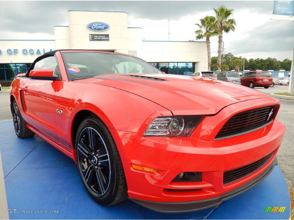 2013 Mustang GT/CS California Special Convertible - Race Red / California Special Charcoal Black/Miko-suede Inserts photo #7