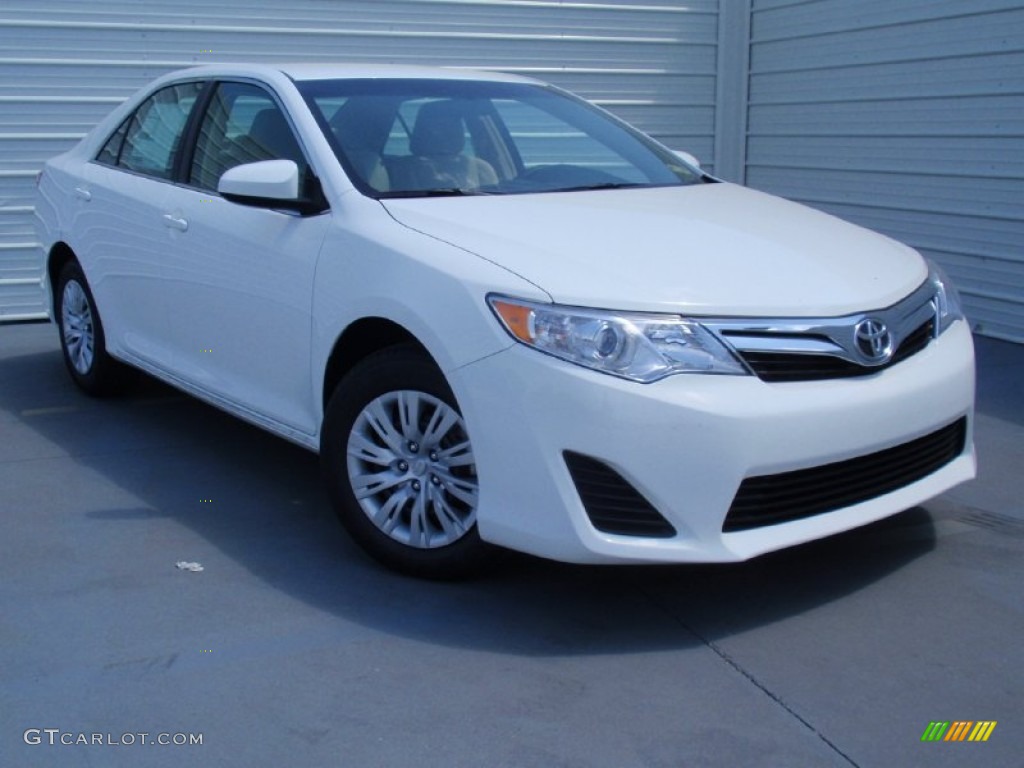 2014 Camry LE - Super White / Ivory photo #1