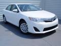 2014 Super White Toyota Camry LE  photo #2