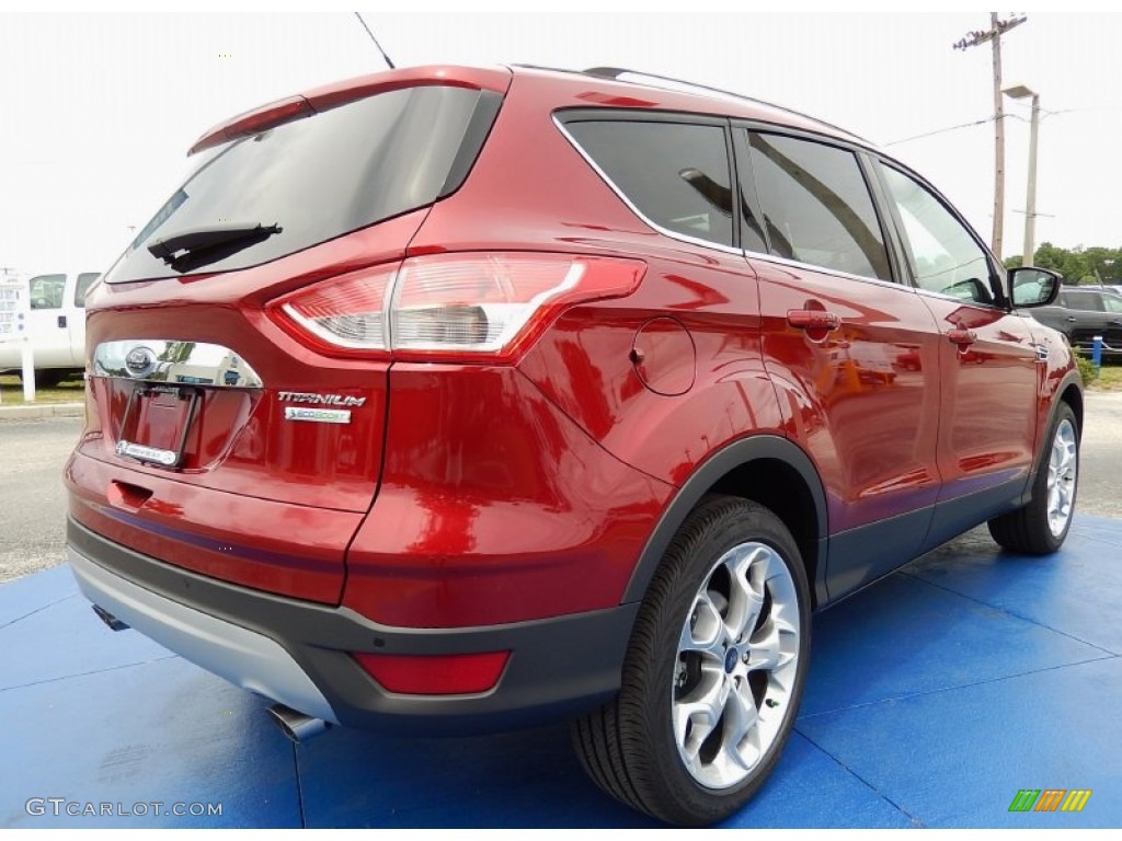 2014 Escape Titanium 2.0L EcoBoost - Ruby Red / Medium Light Stone photo #3