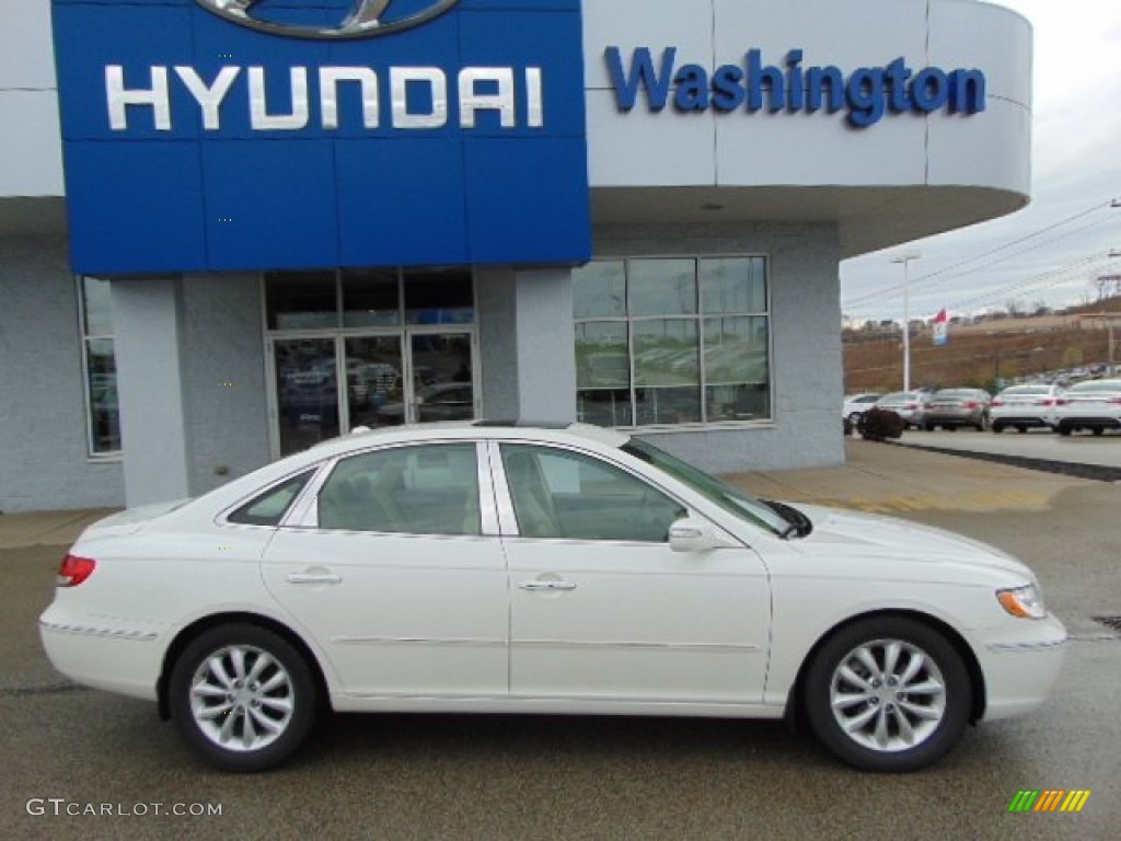 2008 Azera Limited - Powder White Pearl / Beige photo #2
