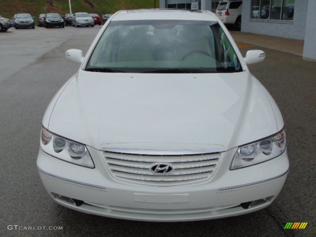 2008 Azera Limited - Powder White Pearl / Beige photo #5