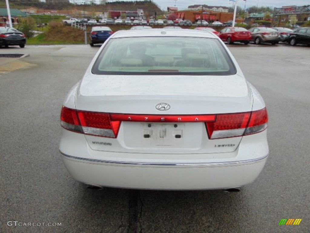 2008 Azera Limited - Powder White Pearl / Beige photo #9