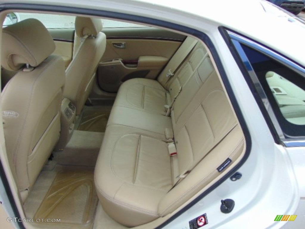 2008 Azera Limited - Powder White Pearl / Beige photo #15