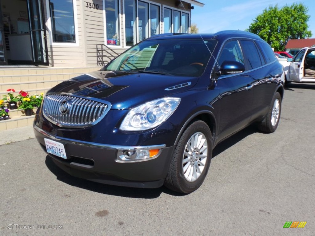 2009 Enclave CXL AWD - Ming Blue Metallic / Ebony Black/Ebony photo #8