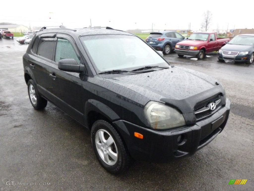 2007 Tucson GLS - Obsidian Black Metallic / Gray photo #4