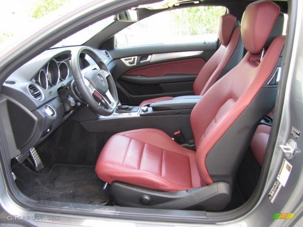 Red Interior 2012 Mercedes-Benz C 250 Coupe Photo #93021363