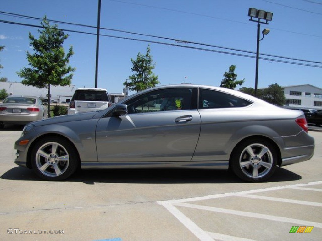 Palladium Silver Metallic 2012 Mercedes-Benz C 250 Coupe Exterior Photo #93021456