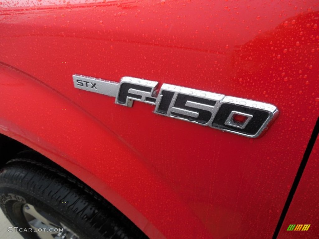 2013 F150 STX SuperCab 4x4 - Vermillion Red / Steel Gray photo #9