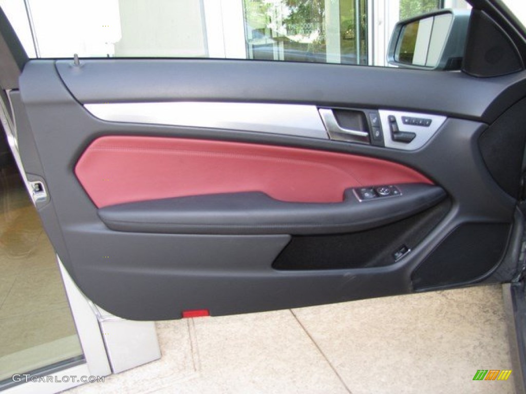 2012 Mercedes-Benz C 250 Coupe Red Door Panel Photo #93022080