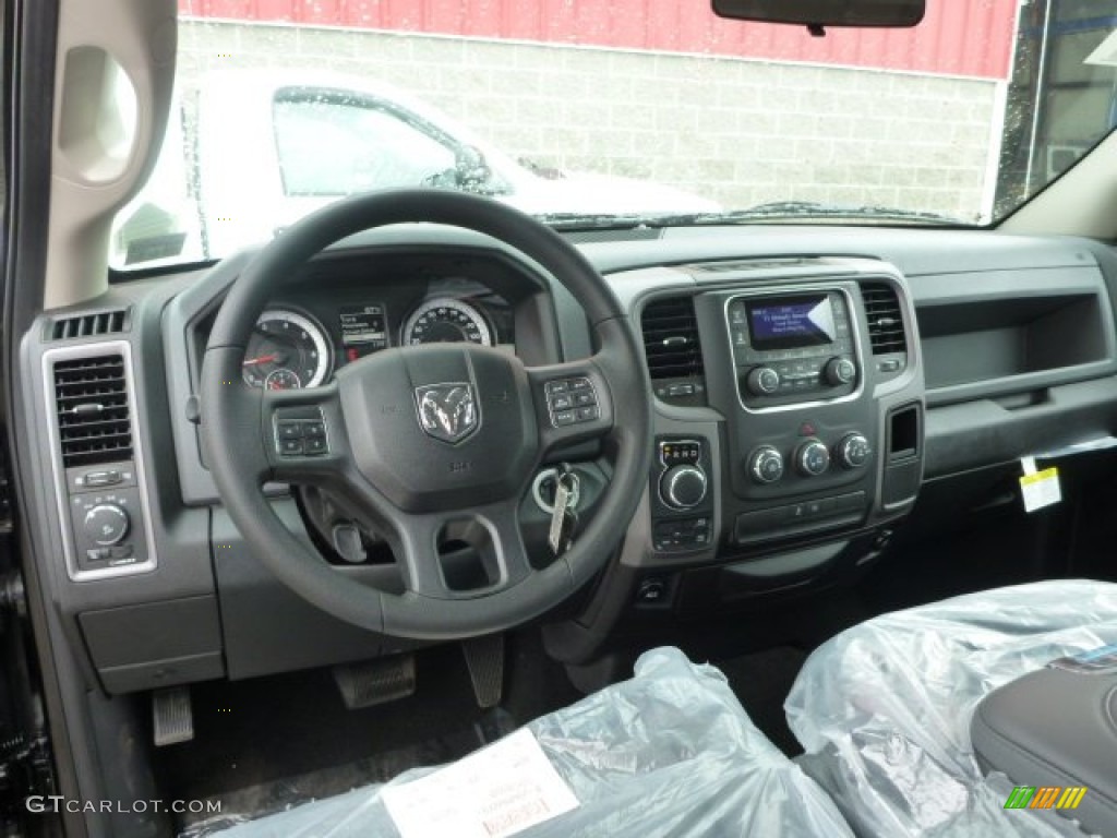 2014 1500 Tradesman Crew Cab 4x4 - Black / Black/Diesel Gray photo #13