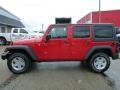 Flame Red 2014 Jeep Wrangler Unlimited Sport S 4x4 Exterior