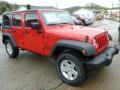 Flame Red - Wrangler Unlimited Sport S 4x4 Photo No. 8