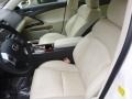 2011 Lexus IS Ecru Interior Front Seat Photo