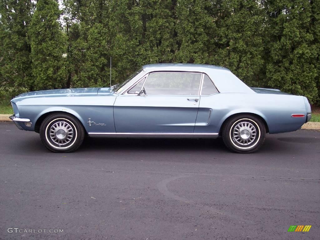 1968 Mustang Coupe - Brittany Blue Metallic / Black Vinyl photo #7
