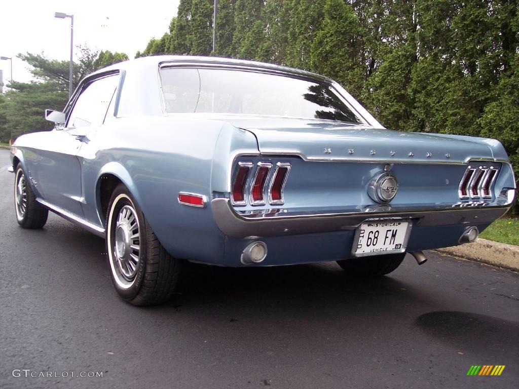 1968 Mustang Coupe - Brittany Blue Metallic / Black Vinyl photo #12