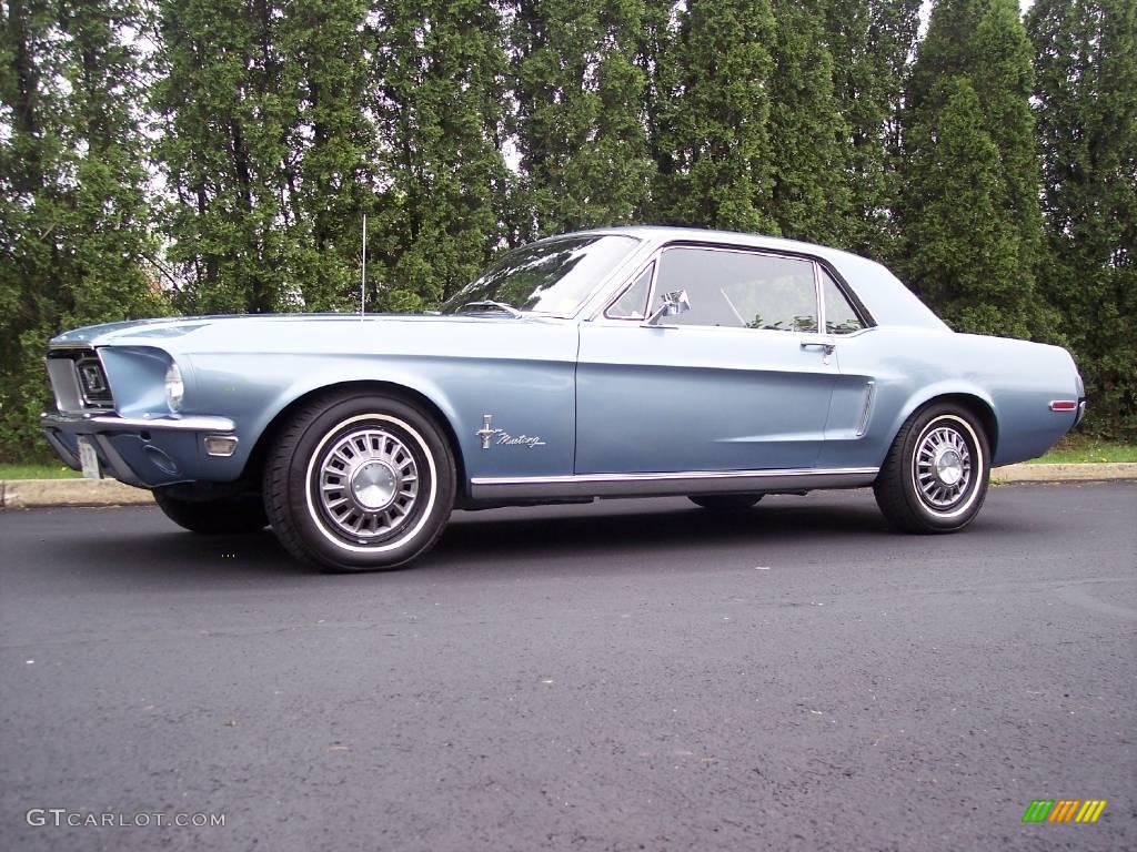 1968 Mustang Coupe - Brittany Blue Metallic / Black Vinyl photo #14