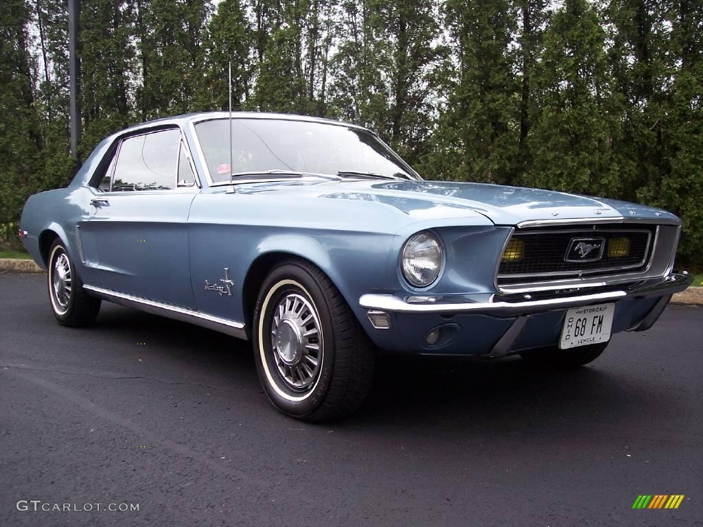 1968 Mustang Coupe - Brittany Blue Metallic / Black Vinyl photo #21