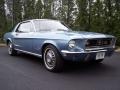 1968 Brittany Blue Metallic Ford Mustang Coupe  photo #21