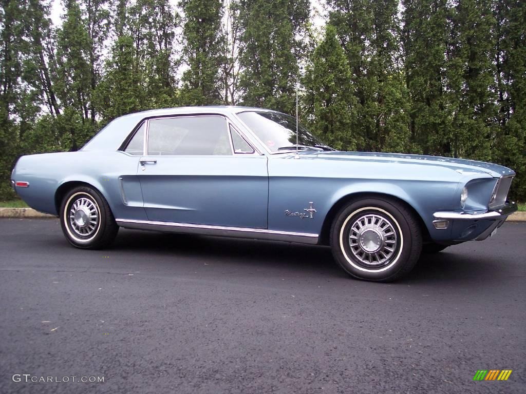 1968 Mustang Coupe - Brittany Blue Metallic / Black Vinyl photo #23