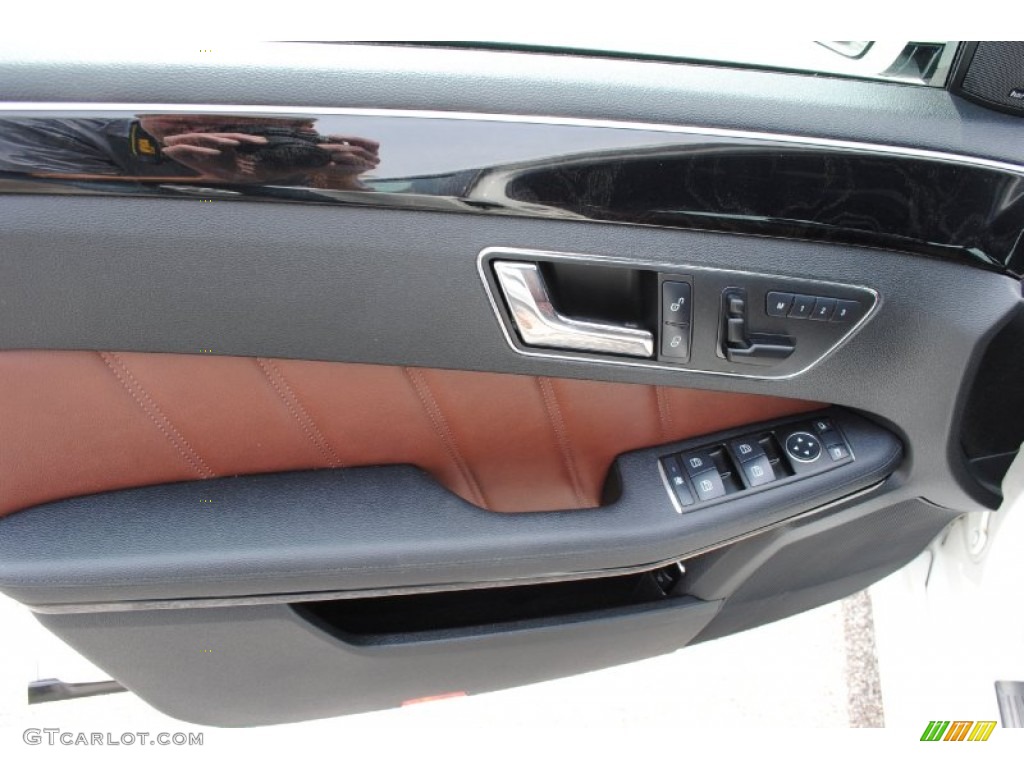 2011 Mercedes-Benz E 350 4Matic Sedan Chestnut Brown Door Panel Photo #93027555