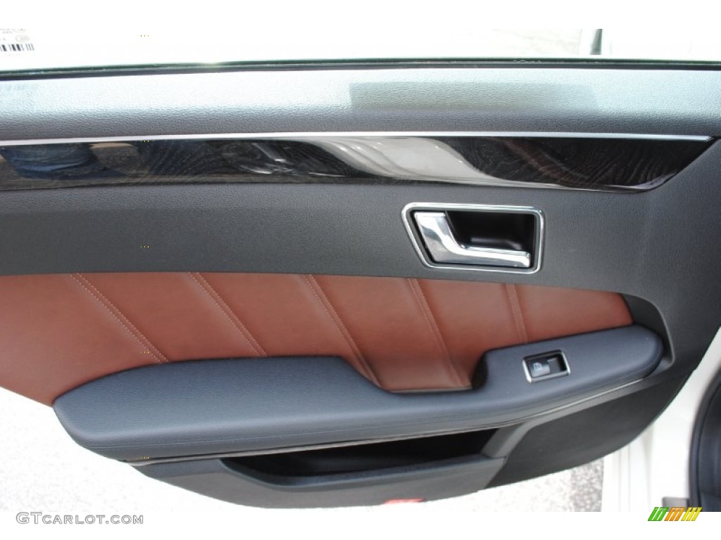 2011 Mercedes-Benz E 350 4Matic Sedan Chestnut Brown Door Panel Photo #93027638