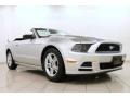 2014 Ingot Silver Ford Mustang V6 Convertible  photo #2