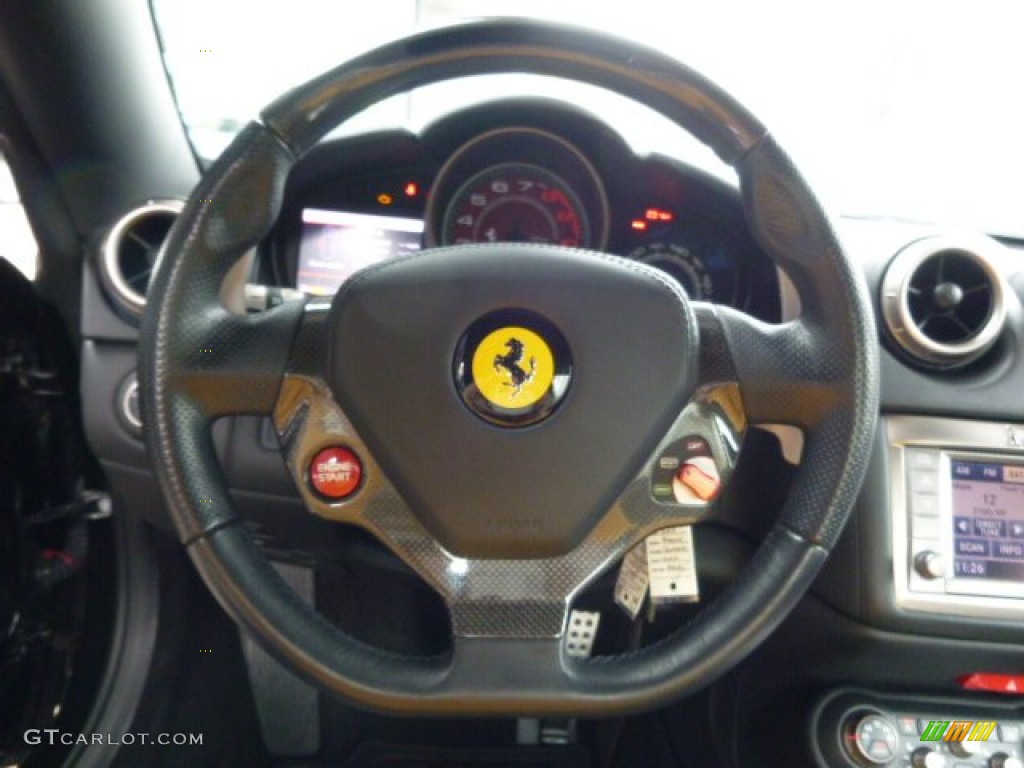 2009 Ferrari California Standard California Model Black Steering Wheel Photo #93034041