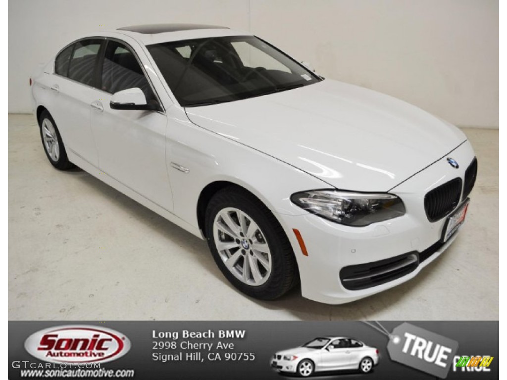 2014 5 Series 528i Sedan - Alpine White / Black photo #1