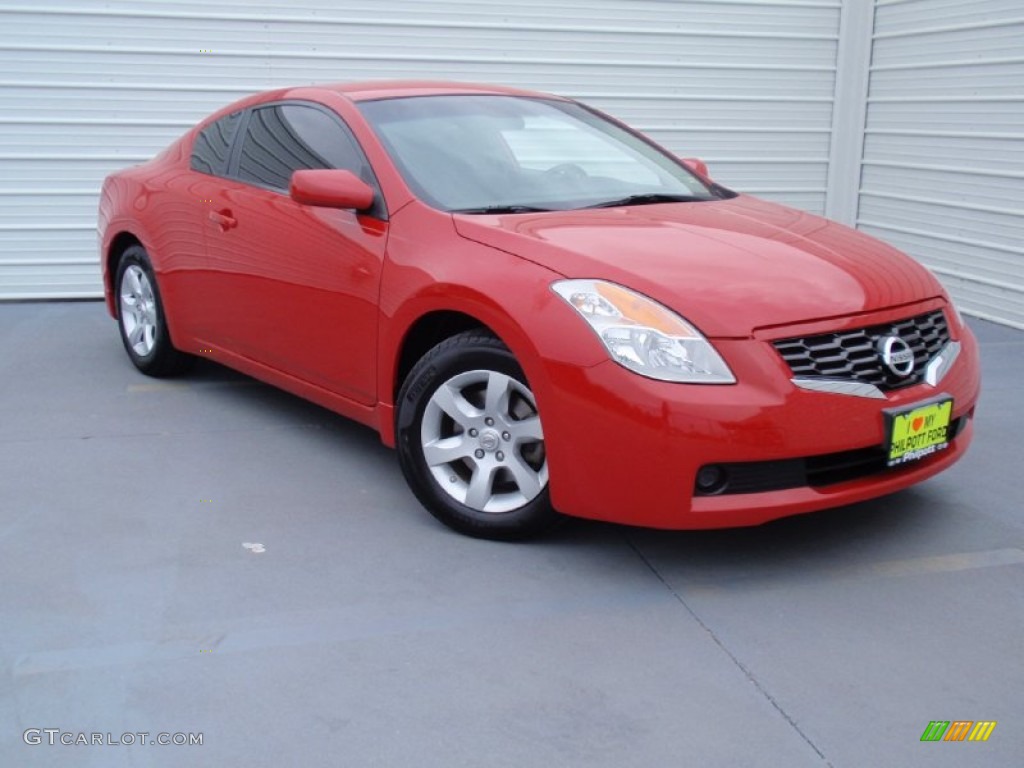 2009 Altima 2.5 S Coupe - Code Red Metallic / Charcoal photo #2