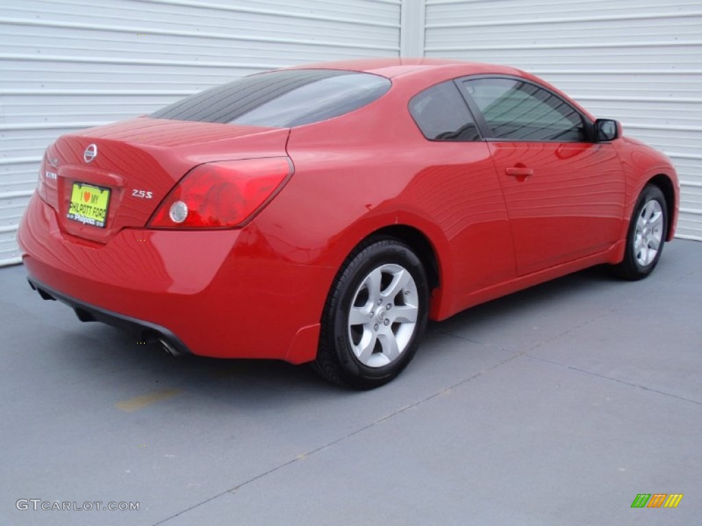 2009 Altima 2.5 S Coupe - Code Red Metallic / Charcoal photo #4