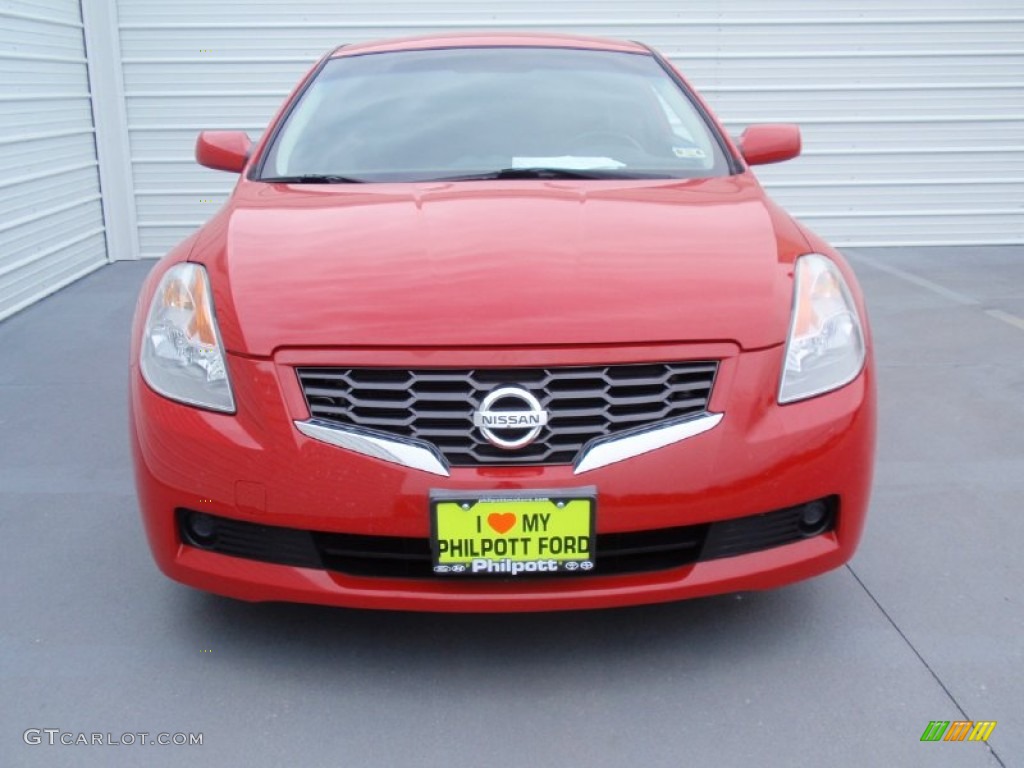 2009 Altima 2.5 S Coupe - Code Red Metallic / Charcoal photo #8