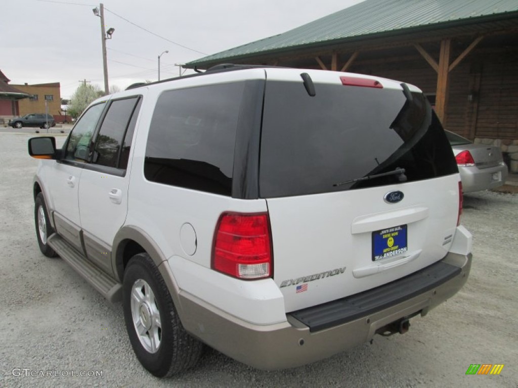 2003 Expedition Eddie Bauer 4x4 - Oxford White / Medium Parchment photo #9