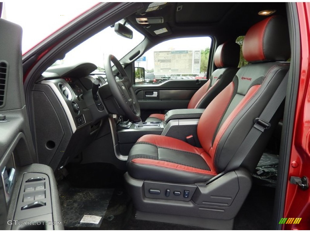 Raptor Special Edition Black/Brick Accent Interior 2014 Ford F150 SVT Raptor SuperCrew 4x4 Photo #93044431