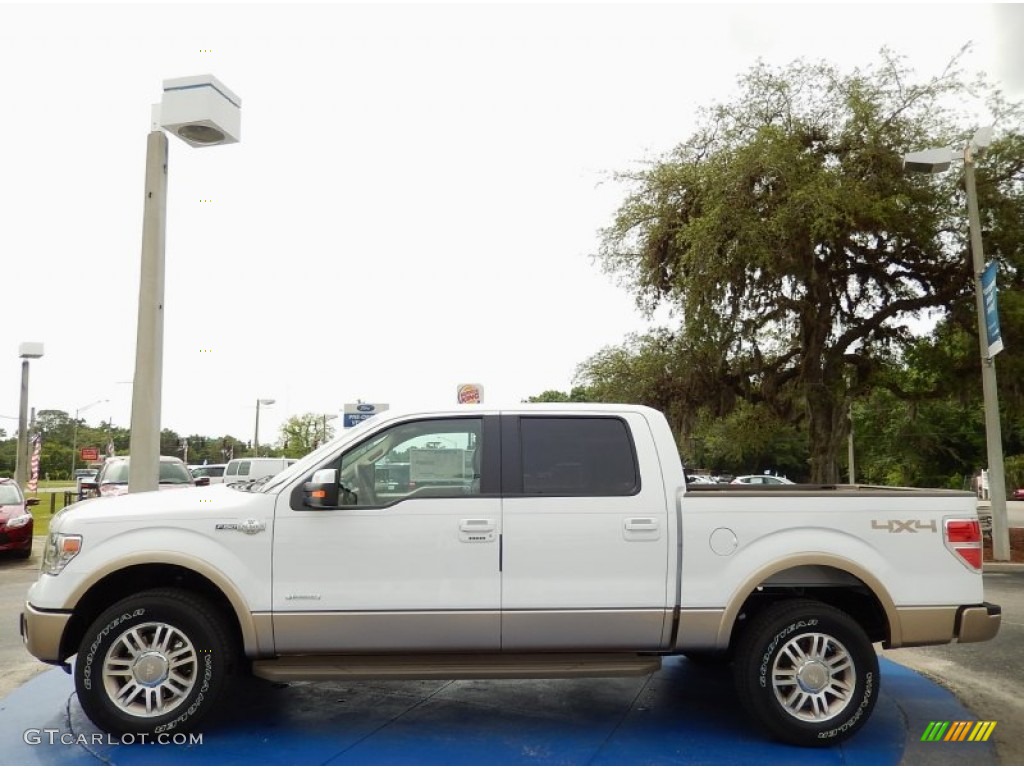 2014 F150 King Ranch SuperCrew 4x4 - Oxford White / King Ranch Chaparral/Pale Adobe photo #2