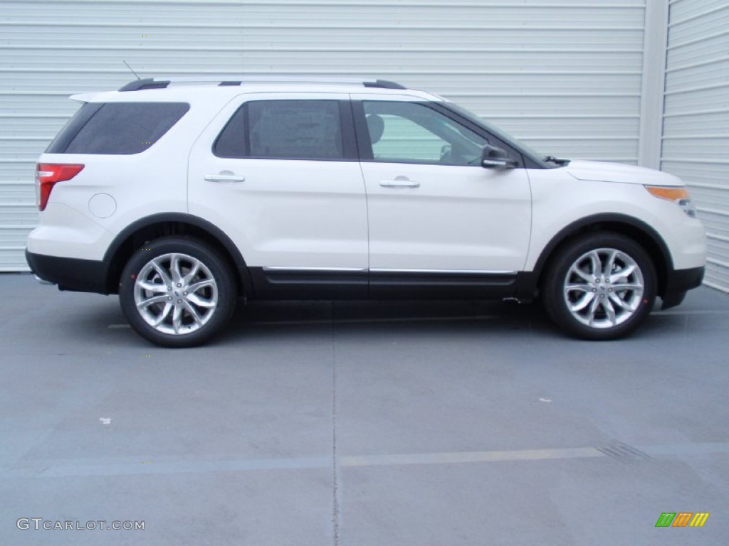 2014 Explorer XLT - White Platinum / Charcoal Black photo #3