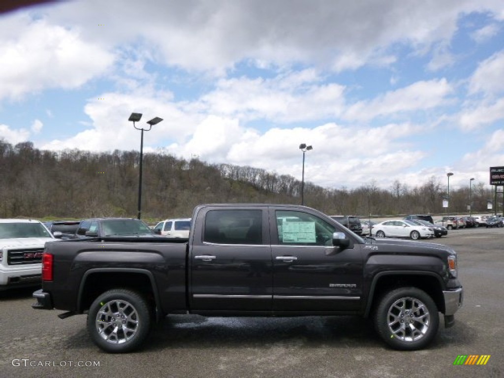 2014 Sierra 1500 SLT Crew Cab 4x4 - Iridium Metallic / Cocoa/Dune photo #4