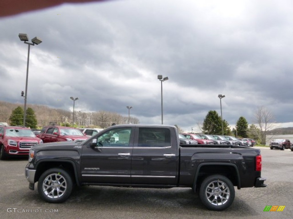 2014 Sierra 1500 SLT Crew Cab 4x4 - Iridium Metallic / Cocoa/Dune photo #8