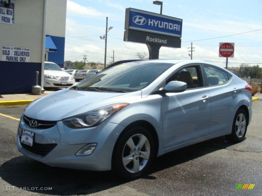 2012 Elantra GLS - Blue Sky Metallic / Beige photo #1