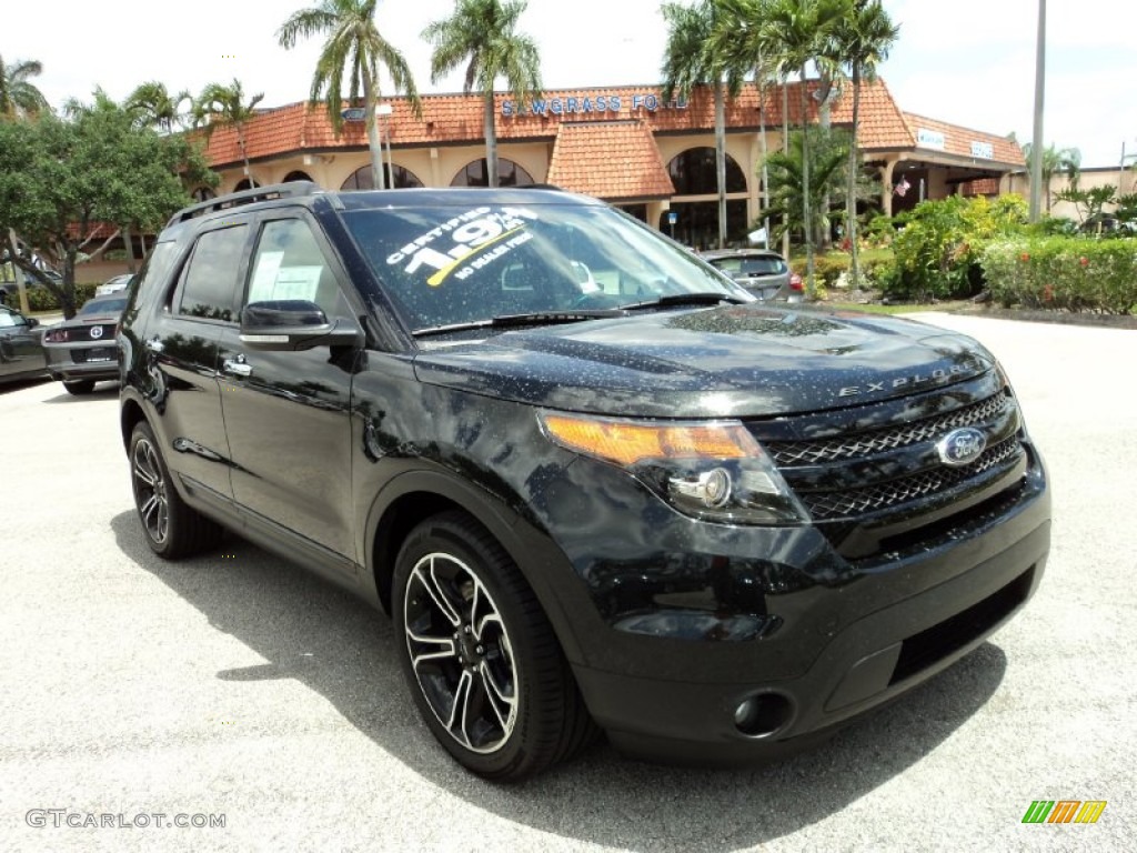 2013 Explorer Sport 4WD - Tuxedo Black Metallic / Charcoal Black/Sienna photo #1