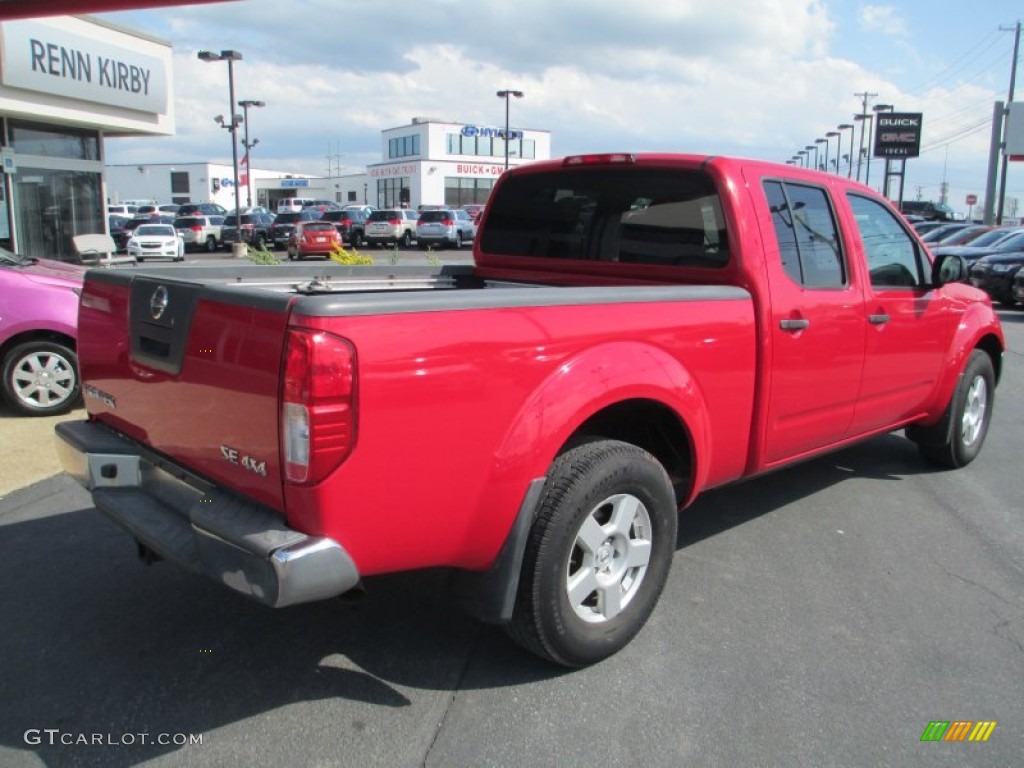 2007 Frontier SE Crew Cab 4x4 - Red Alert / Steel photo #7