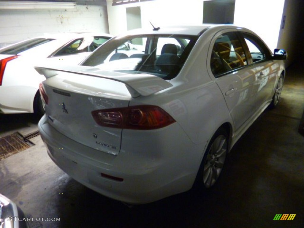 2009 Lancer GTS - Wicked White Satin / Black photo #3