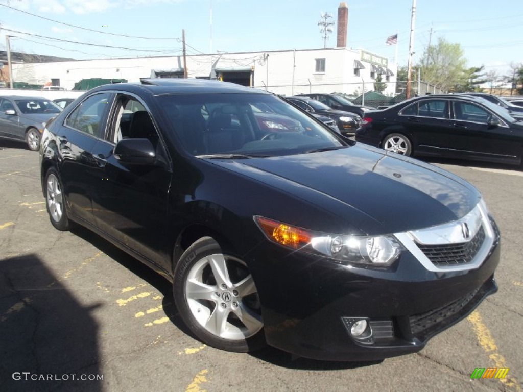 2009 TSX Sedan - Crystal Black Pearl / Ebony photo #2