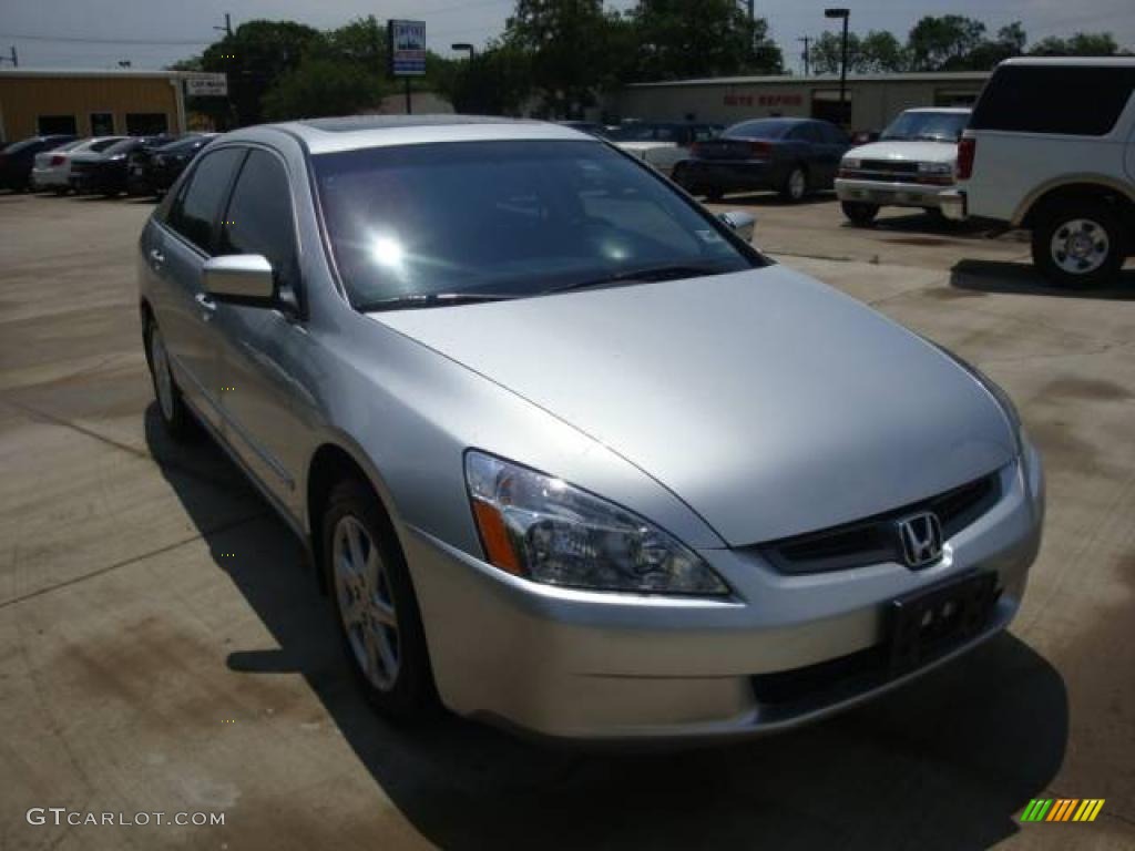 2003 Accord EX V6 Sedan - Satin Silver Metallic / Black photo #2