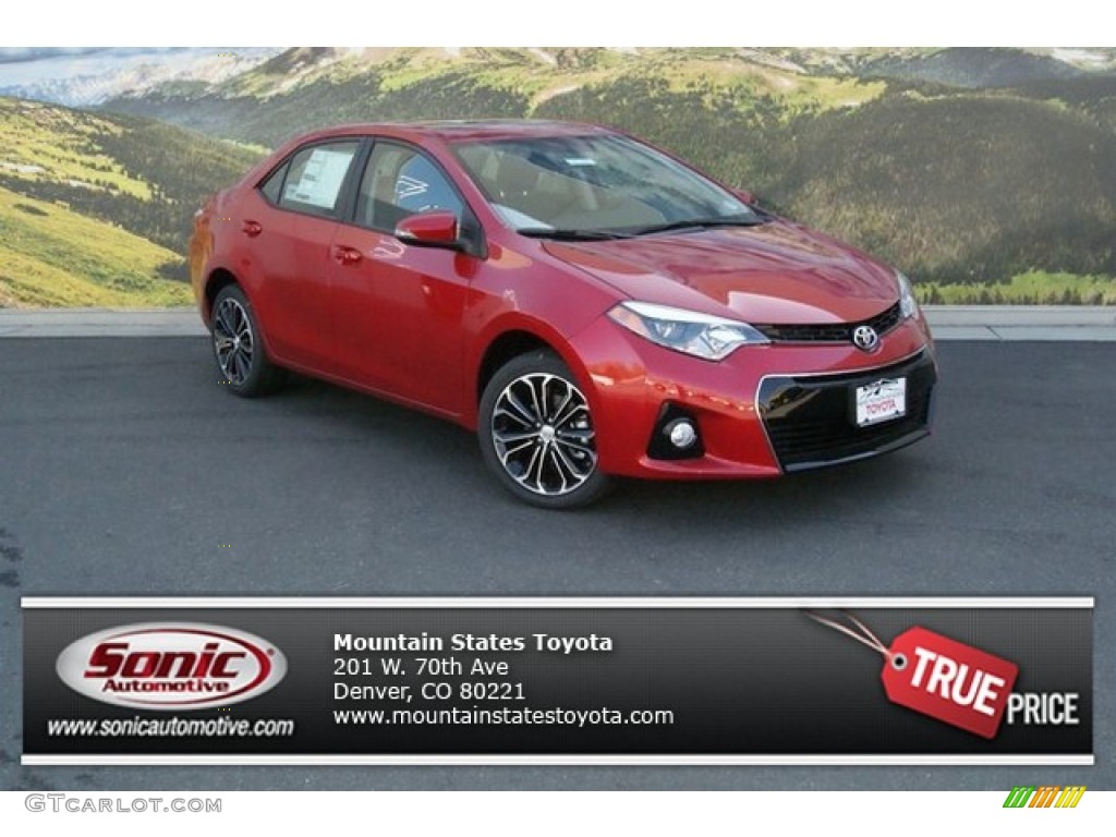 2014 Corolla S - Barcelona Red Metallic / Black photo #1