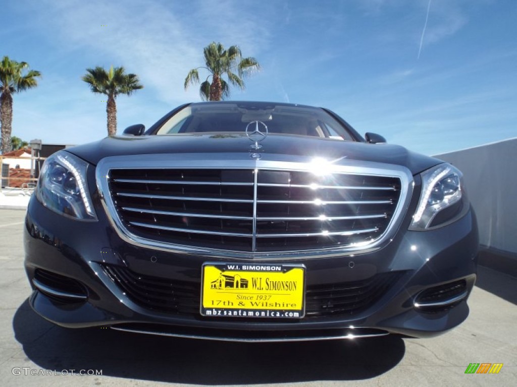 2014 S 550 Sedan - Anthracite Blue Metallic / Silk Beige/Espresso Brown photo #2